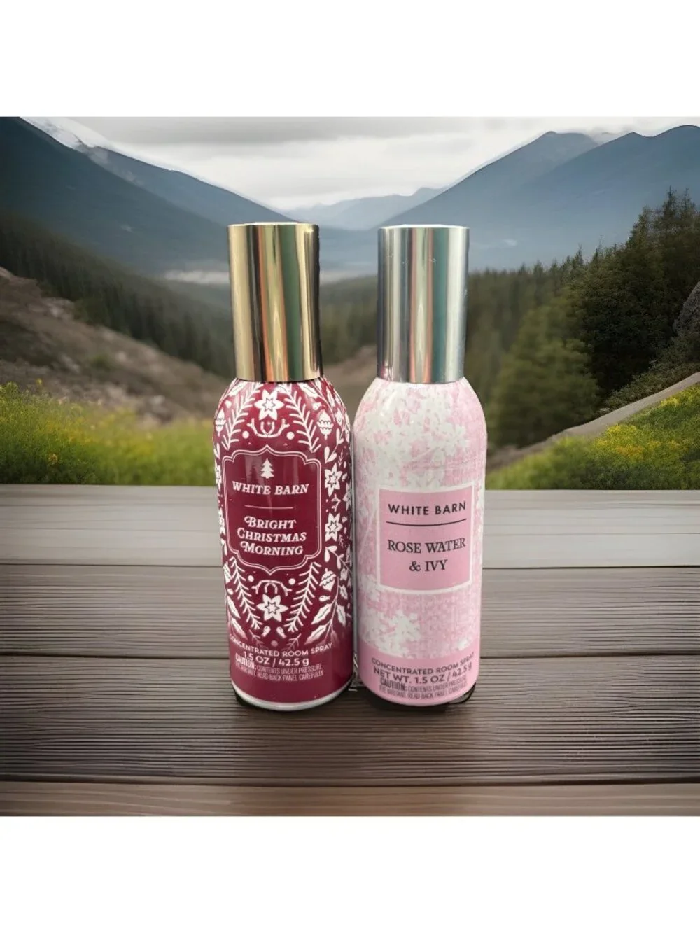 Bath Body & Works 2 Pack Concentrated Room Sprays 1.5 oz Christmas Orange Rose - Picture 1 of 16